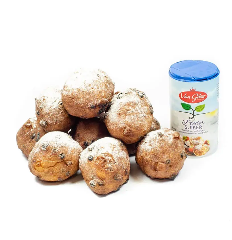 Oliebollen gevuld voor wederverkoop